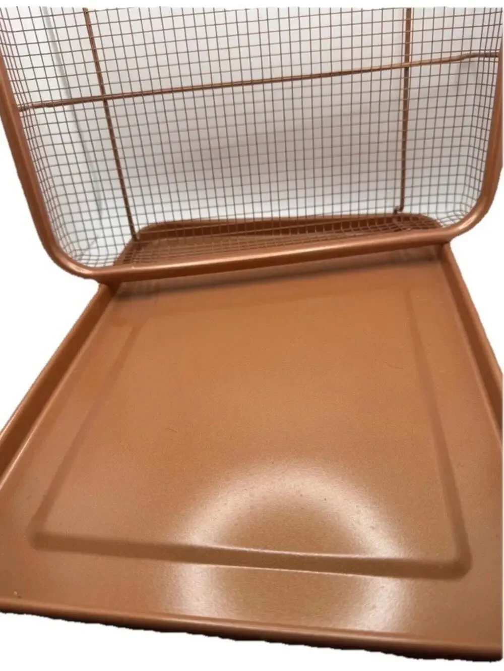 Set Of 2 - COPPER CRISPER BY COPPER CHEF Turn Your Oven Into An Air Fryer NEW